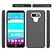 LG G6 Case,Suensan Dual Layer Armor Defender Protective Shock Absorbing with Hybrid Soft silicone and Hard PC Design Cover for LG G6 (2017) (Black)