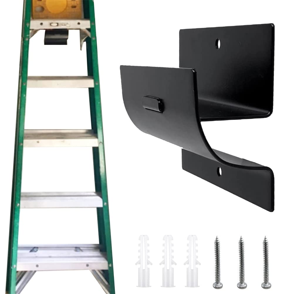 Wall Mount Ladder Holder, Wheelbarrow Holder,Heavy-Duty Ladder Grabber Ladder Storage Hook, Garage Storage Organizer, Storage Hooks for Hanging Chairs