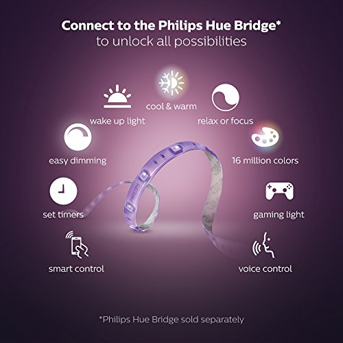 Philips Hue White and Color Ambiance LightStrip Plus Dimmable LED