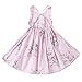 Bcaur Girls' 2T-12 Cotton Floral Dress Summer Backless Casual Sundress,Pink,4T