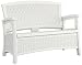 Suncast BMWB5000W EMW8863250 Elements Loveseat with Storage-Lightweight, Resin, All-Weath, White