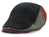 YCHY Men's Knitted Wool Duckbill Hat Warm Newsboy Flat Scally Cap