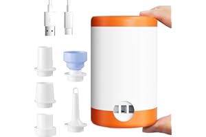 Portable Inflator and Deflator Pump for Air Mattresses, Inflatables, and Vacuum Bags – Battery Powered, Rechargeable Mini Air