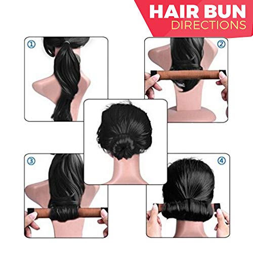Hawwwy 3 Piece Hair Bun Maker Easy Fast Snap Roll Bun Tool