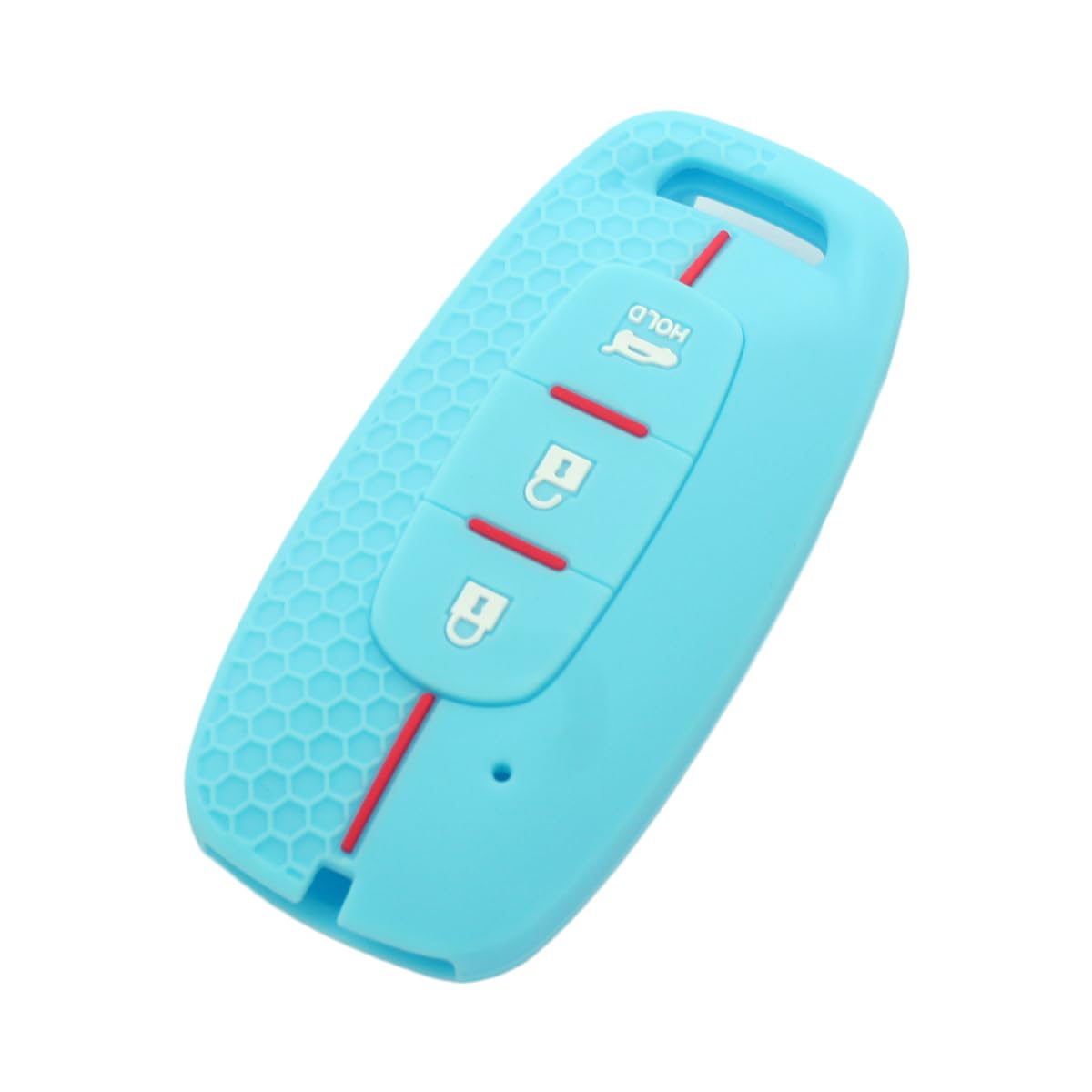 BROVACS Silicone Cover Protector Case Holder Skin Jacket Compatible with NISSAN 3 Button Smart Remote Key Fob CV9509 Light Blue