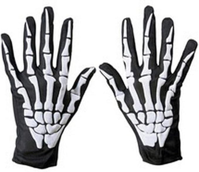 Sevenfly Halloween Accessories Blood Zombie Skeleton Glove(Black and
