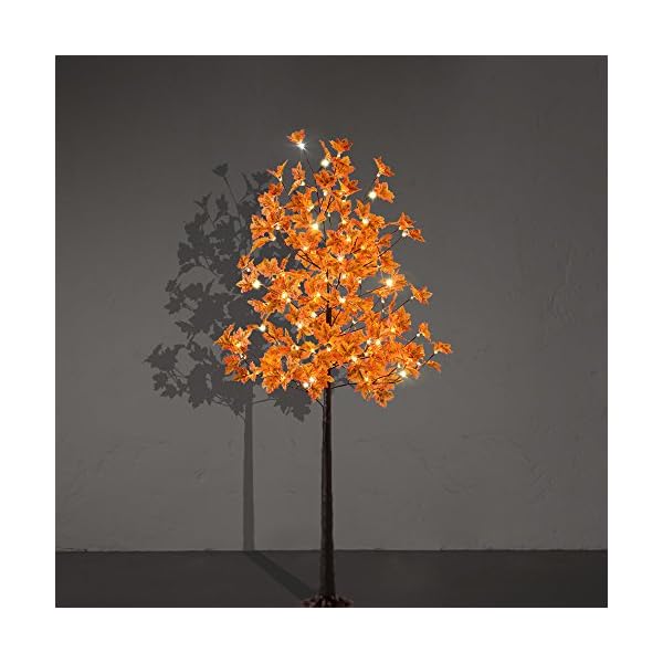 Lightshare Led Lighted Maple Tree Dotted With 120 Warm White Led Lights 5 5 Ft Orange Blinkee Com