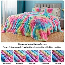 GONAAP Fuzzy Faux Fur Throw Blanket Twin Size Dark