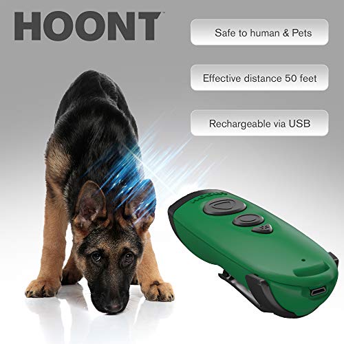 Hoont Ultrasonic Dog Repellent/Trainer with LED Flashlight/Powerful