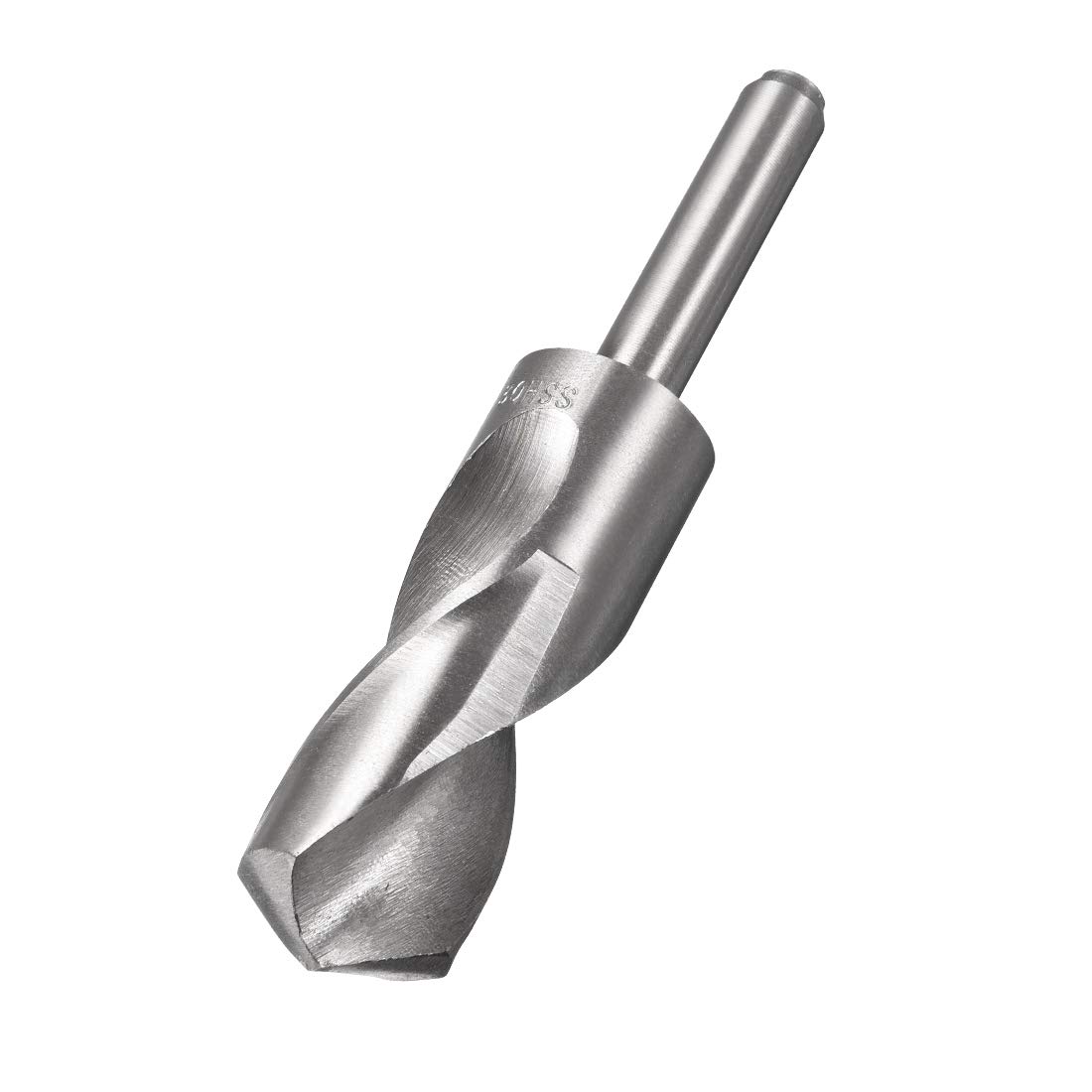 sourcing map Reduced Shank Drill Bit 30mm High Speed Steel HSS 4241 with 1/2 Inch Straight Shank