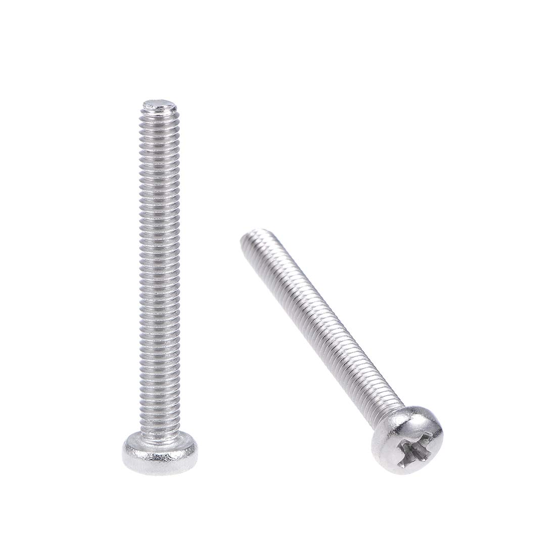 sourcing map M3x25mm Machine Screws Pan Cross Head Screw 304 Stainless Steel Fasteners Bolts 30Pcs