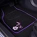 CAR PASS Embroidery Butterfly and Flower Car Floor Mats, Purple Car Floor Mats, Universal Fit 95% Automotive,SUVS,Sedan,Vans,for Women,Girly,Set of 4(Black with Purple)