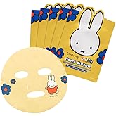 The Crème Shop x Miffy Dewy Dreams Hydrating Animated Essence Sheet Mask with Hyaluronic Acid & Squalane, Deep Moisture, K-Beauty, Cruelty-Free, Gentle Care for All Skin Types (Pack of 5)