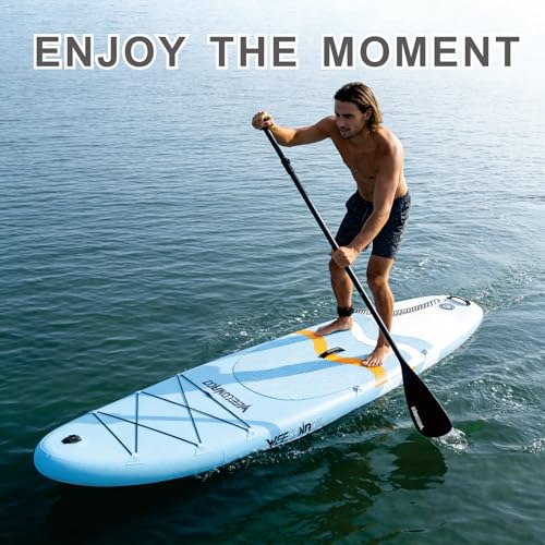 Weeconaco 10'6 inch Sup Board Set, 320 cm Stand Up Paddling Board, Inflatable, Advanced, 200 kg, Complete Accessories, Adjustable Paddle, Beginner, with Universal Camera Mount