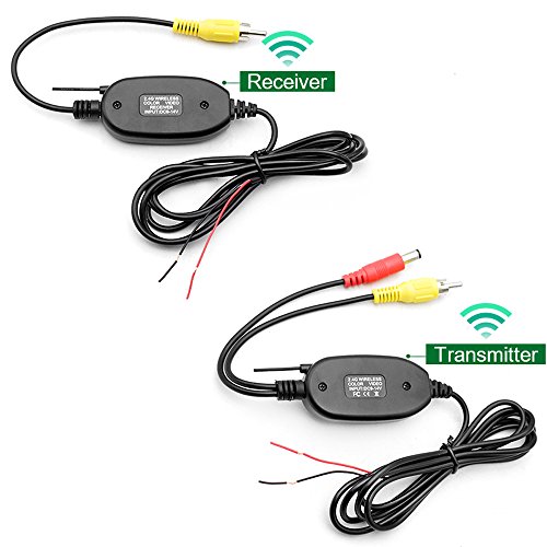 LYNN Wireless Color Video Transmitter and Receiver for the Vehicle Backup Camera/Front Car Camera (Wireless A= with Reverse Trigger line)