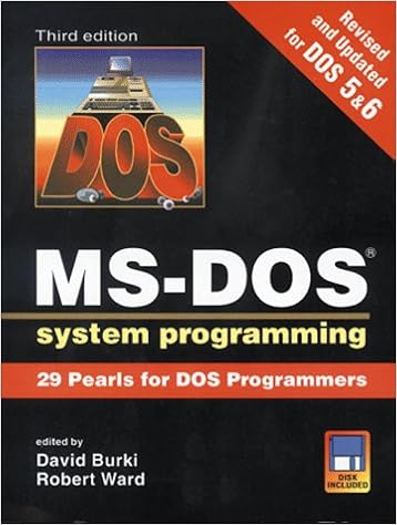 Ms Dos Systems Programming Burki David Ward Robert Amazon Com Books