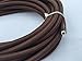 Round Cotton Covered Cord - 18/2 Antique Style Cloth Electrical Wire - 25' 18 Gauge Vintage Style Cord (Brown Round)