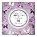 gbHome GH-6745 Decorative Wooden Treasure Box With Floral Butterfly Art, Mini Storage Chest For Jewelry, Memento Case, Wood Holder For Teabags Coins and Miscellaneous Trinket Container, Modern Design
