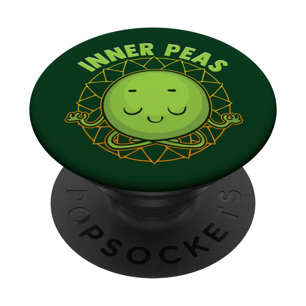 Inner Peas Funny Inner Peace Foodie Pun Meme PopSockets Swappable PopGrip