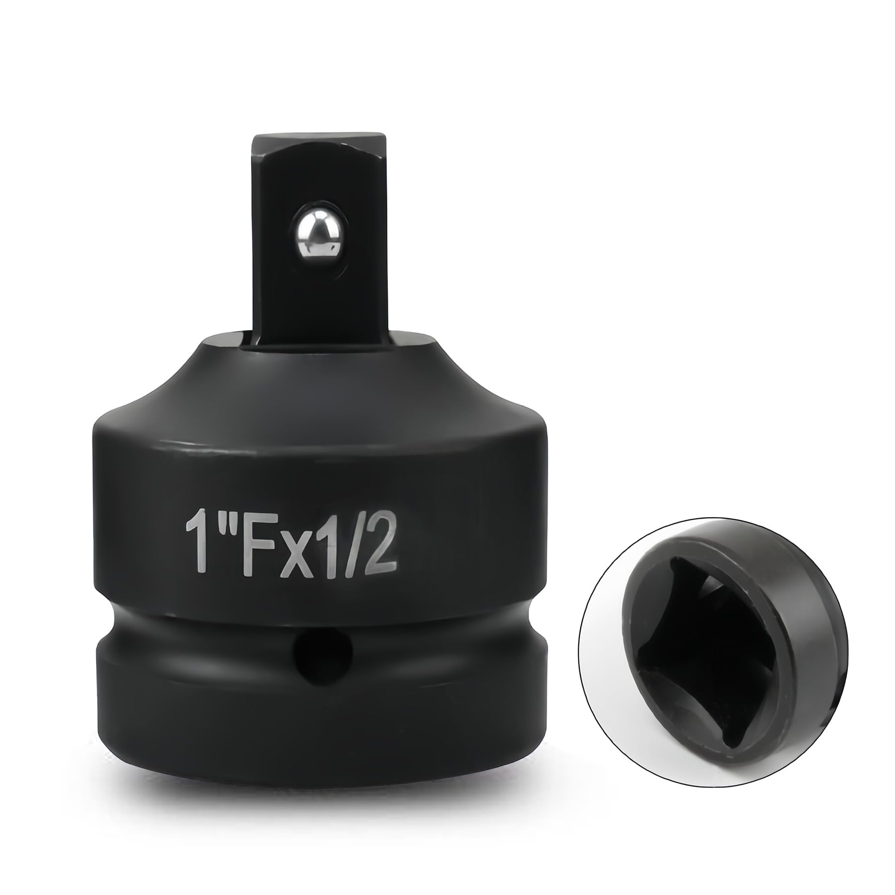 LEPEVNEY 1" Drive (Female) x 1/2" (Male) Impact Socket Reducer, CR-MO Steel, Compatible with Air Impact Wrenches, Breaker Bars, Ratchets