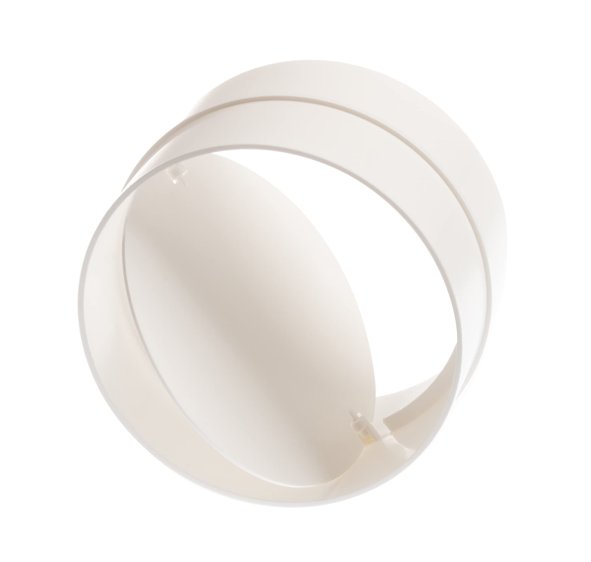 Ø 100mm / 4 Inch Connector with Backflow Valve, Connector for Ventilation Pipe Made of PVC