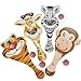 Zoo Animal & Safari Party Supplies and Favors: 12 Treat Boxes, 12 Animal Masks, 144 Tattoos, 12 Paddle Balls, 12 Make Zoo Stickers, 12 Notebooks, 100 Stickers, 24 Stampers, 1 Zoo Animal Tablecloth