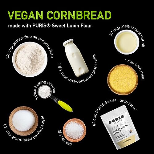 PURIS Sweet Lupin Flour 2 lb Bag Keto Friendly Flour Superfood