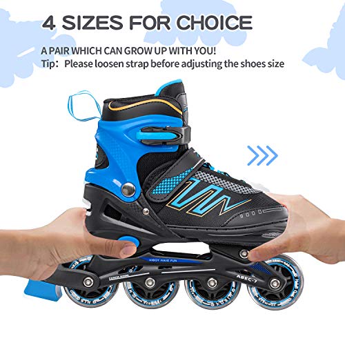 Hiboy Adjustable Inline Skates with All Light up Wheels, Outdoor