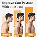 Atlus Strong Posture Corrector for Men and Women - Upper Back Clavicle Brace Support - Subtle Under Clothing Wear - Back and Shoulder Pain Relief, Black