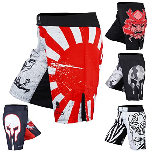 Men s mixed martial art shorts by verus (red/white, x-l…