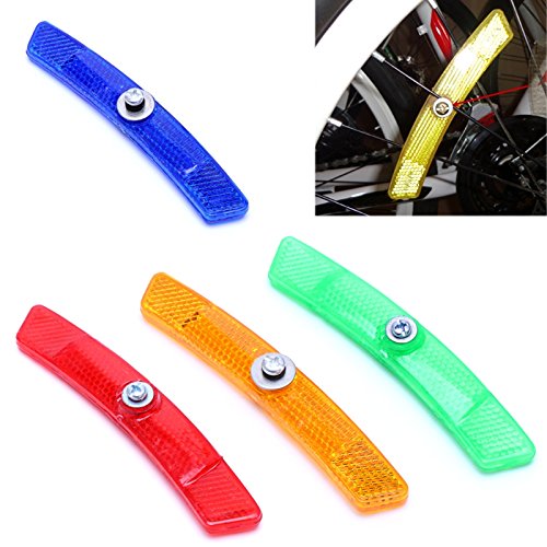 Kofun Bicycle Light Spoke Bike MTB Road Warning Reflective Reflector Wheel Rim Safety 4 Packs Yellow - Thumbnail 3