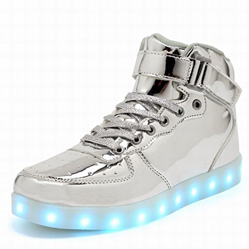 CIOR Kids Boy and Girl's High Top Led Sneakers Light Up Flashing Shoes(Toddler/Little Kid/Big Kid),105,08,41