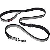 HALTI Double-Ended Leash for Dogs - Neoprene-Padded, Easy to Use, Reflective, Adjustable Lengths, Ideal Dog Leash for Hands F