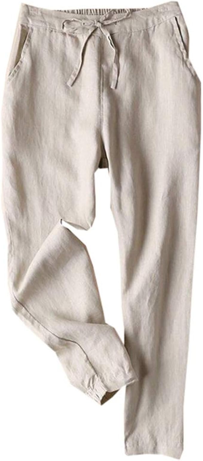 tapered linen trousers ladies