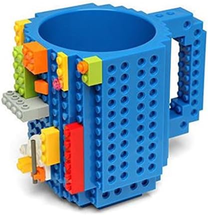 Build-On Brick Coffee Mug (Blue) - 12 oz
