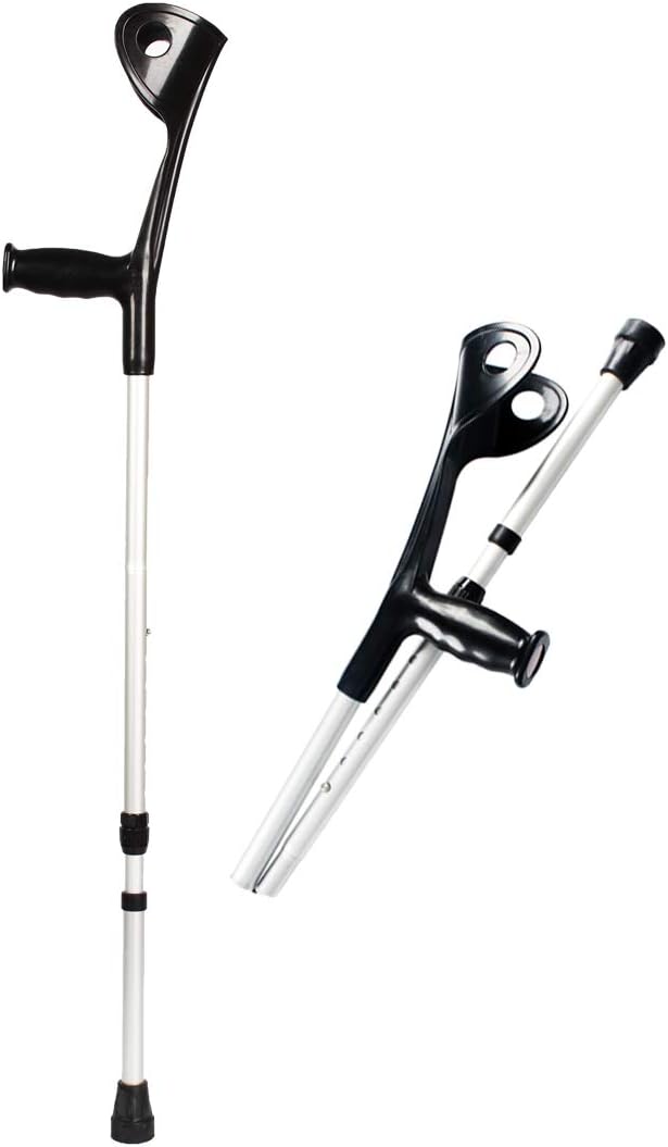 Collapsible Forearm Crutches, Adjustable, Ergonomic, Heavy