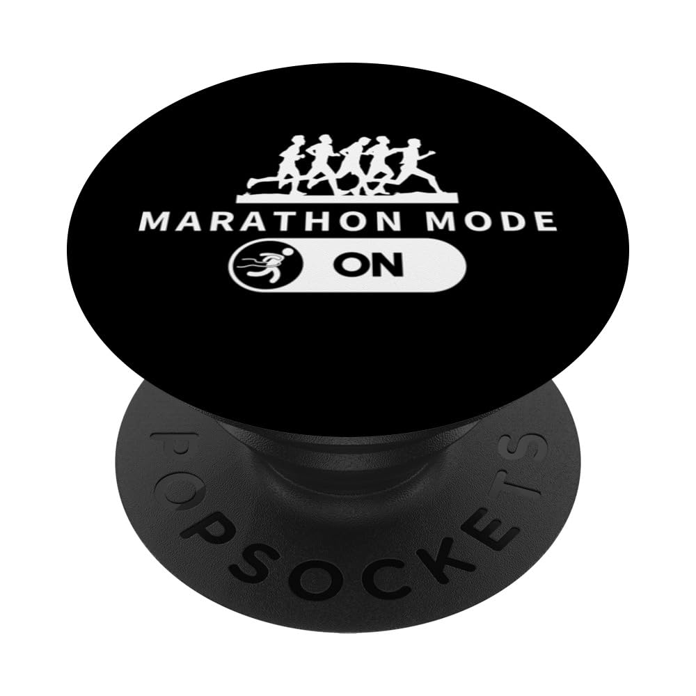 Marathon Mode On Funny Marathon Running PopSockets Swappable PopGrip
