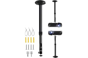 2-Be-Best Projector Mount Universal Ceiling Projector Mount Extendable 18-31in/46-80cm Height Adjustable Projector Ceiling Mo