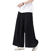 Seidarise Men's Wide Leg Casual Harem Linen Japanese Yoga Harem Pants Hip hop Joggers Baggy