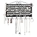 JackCubeDesign Wall Mounted Jewelry Organizer, Earring Necklace Bracelet Holder Display Hanger with 117 Holes & 12 Hooks (Black, 16.54 x 12.2 x 0.75 inches) - MK319A