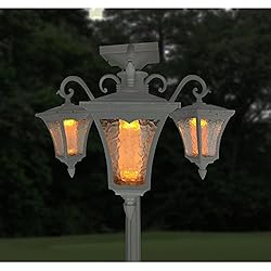 Sun-Ray 312011 Vittoria Three Head Solar Lamp Post