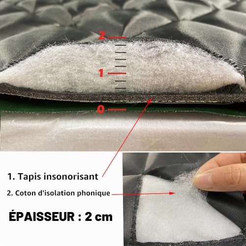 LTCANOPY Acoustic Barrier Outdoor Soundproof Cover Sound Proof Protection Construction Site Sports Pitch Sound Insulation 200 x 100 cm (Green)
