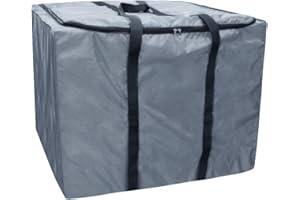 Yolaka Patio Cushion Storage Bag with Zipper Dustproof 420D Outdoor Cushion Bags, 32 x32 x24In, Gray