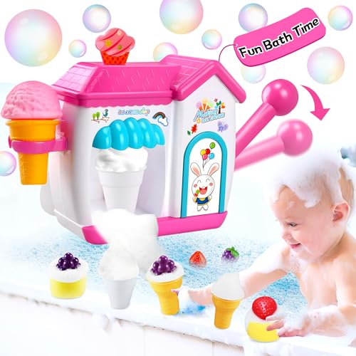 ROHSCE Bath Bubbles for Kids, Foam Pretend Ice Cream Toy Bath Bubble ...