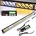 Emergency Light Bar 36 Inch 16 Flash Modes 32 Led Emergency Strobe Lights Traffic Advisor Directional Flashing Safety Light Bar with Led Display Screen Controller(35.5 Inch, Yellow/White)