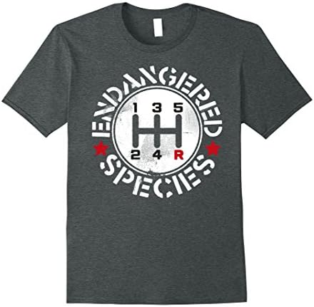 Mens Manual Transmission Endangered Species T Shirt Large Dark Heather