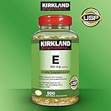 Kirkland Signature Vitamin E 400 I.U. 500 Softgels, Bottle