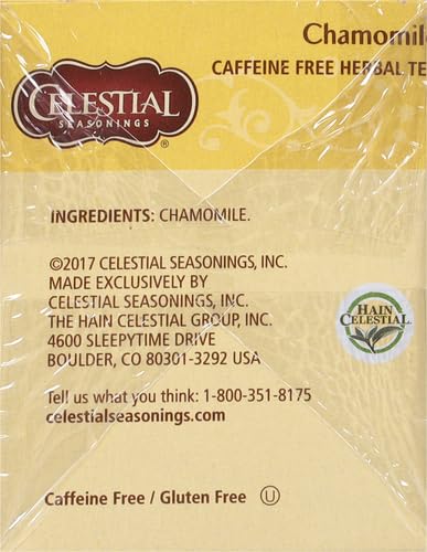 CELESTIAL SEASONINGS HERBAL TEA, CHAMOMILE, 20 COUNT