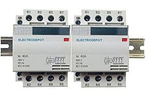 MIGRO 8 Pole 40 Amp Contactor 4x2 Coil 120VAC DIN N/O Lighting Heater Switching