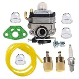 HIFROM Carburetor Carb Kit with Gasket Primer Blub Fuel Line Fuel Filter for Honda GX25 GX25N GX25NT Replaces 16100-Z0H-825